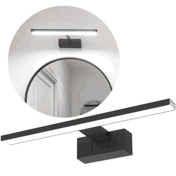 LED Spejlarmatur - 60 cm - 12W - Sort