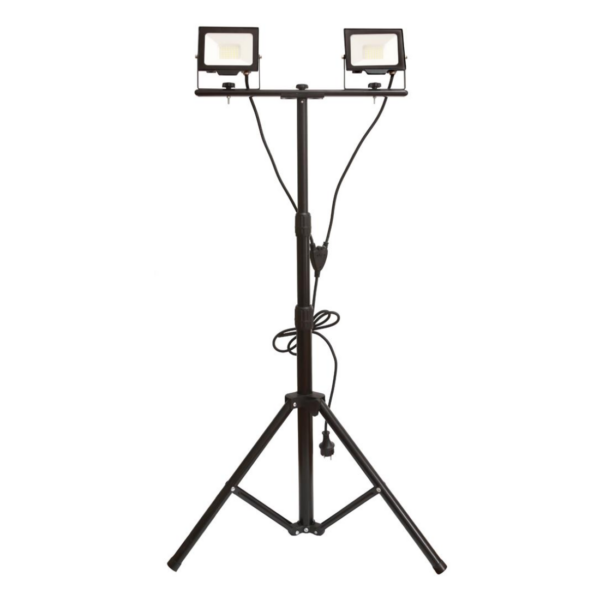 Arbejdslampe på Stativ - 2x30W - 6000lm -  4000K - IP65