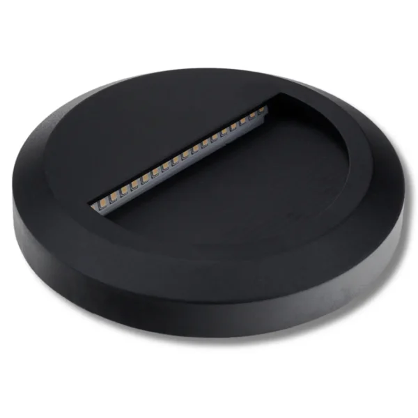 Trappebelysning - Vægspot - 3000K - 80lm - 2W - IP65 - Sort