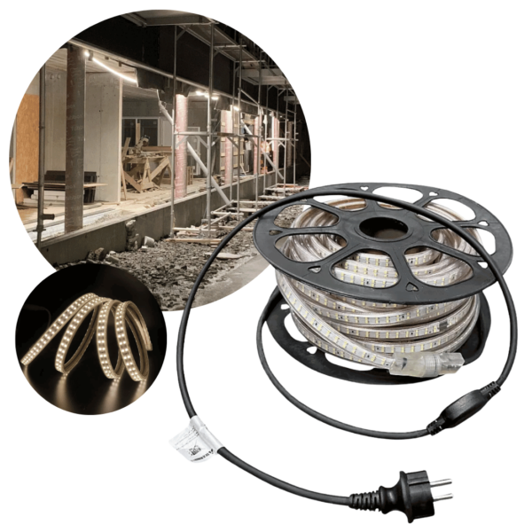 LED Strip - 25m - 230V - 1500lm - 4000K - 12W/m - IP65