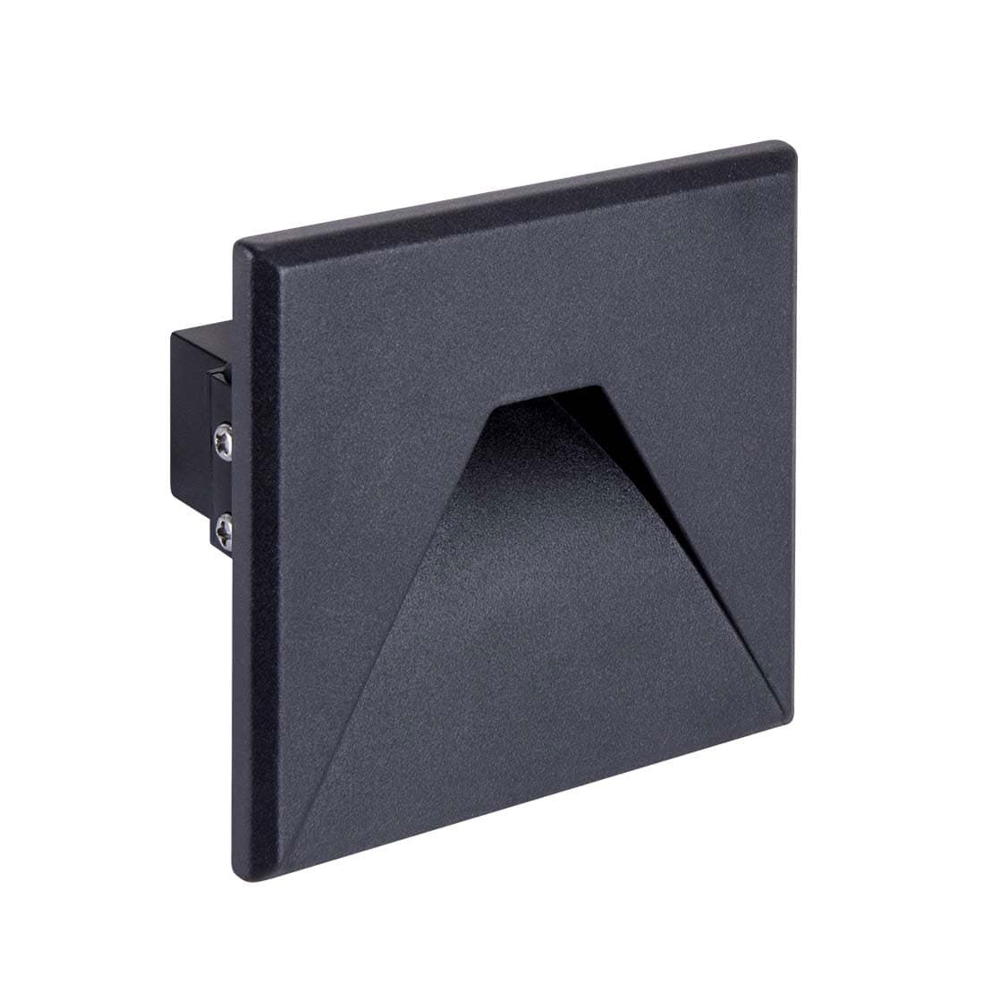Trappebelysning - Vægspots - Sort - LED - 1,6W - 75 lm - IP54 - 4000K (03909)