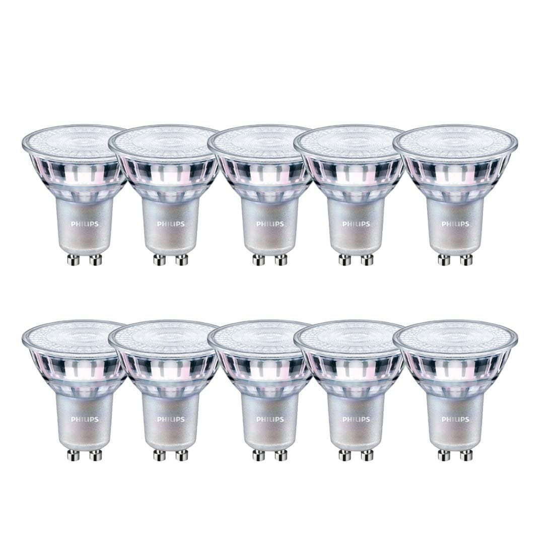 3.7W - GU10 - Philips Master LED GU10 - 365lm - 3000K - Dæmpbar - Ra90 - 10 stk. pakke (Sætpris)