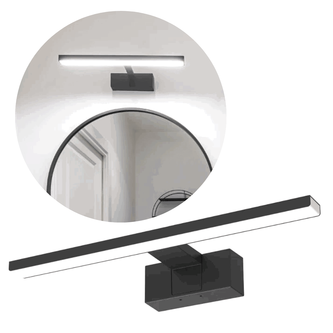 LED spejlarmatur - 50 cm - 10W - Sort