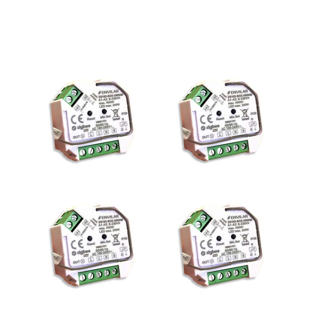 4 stk. Zigbee Lysdæmper 3.0 - Philips HUE kompatibel - 230V