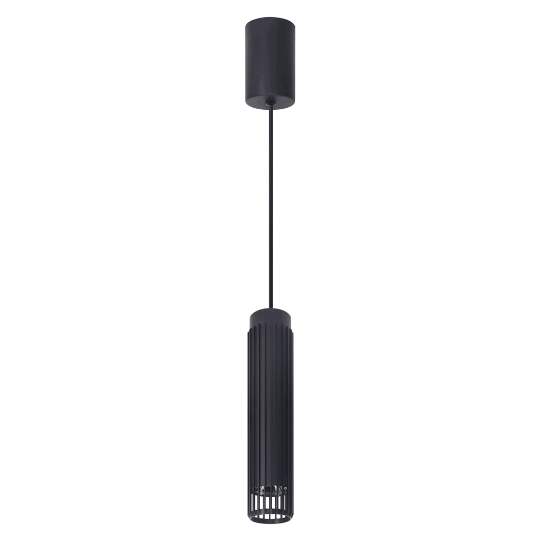 Tube Pendel - Loftlampe - GU10 - Sort - Ø60mm - 500-1400mm