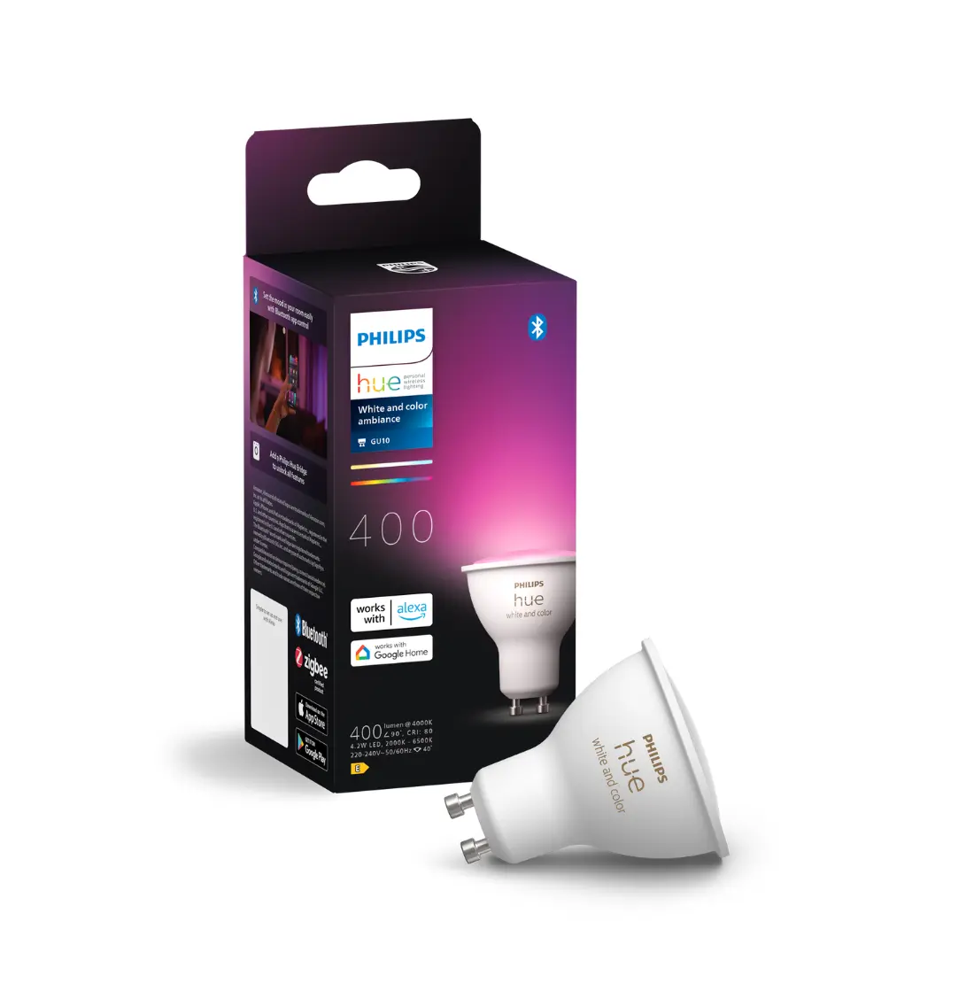 Philips Hue GU10 - White & Color Ambiance - 400lm - 4,2W