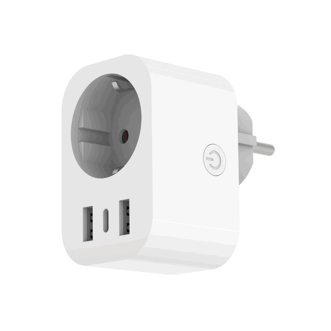 WIFI Stikkontakt - Smart Plug - 1xSchuko - 2xUSB-A - 1xUSB-C