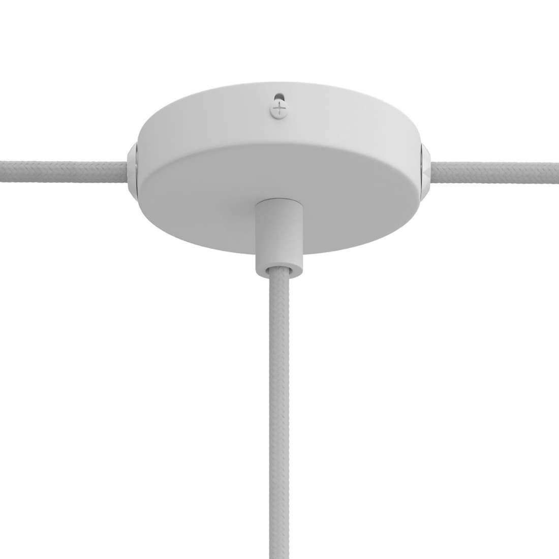Roset Loft - Baldakin Til Lampe - Creative Cables - Hvid - Ø80mm - Med Sidehuller