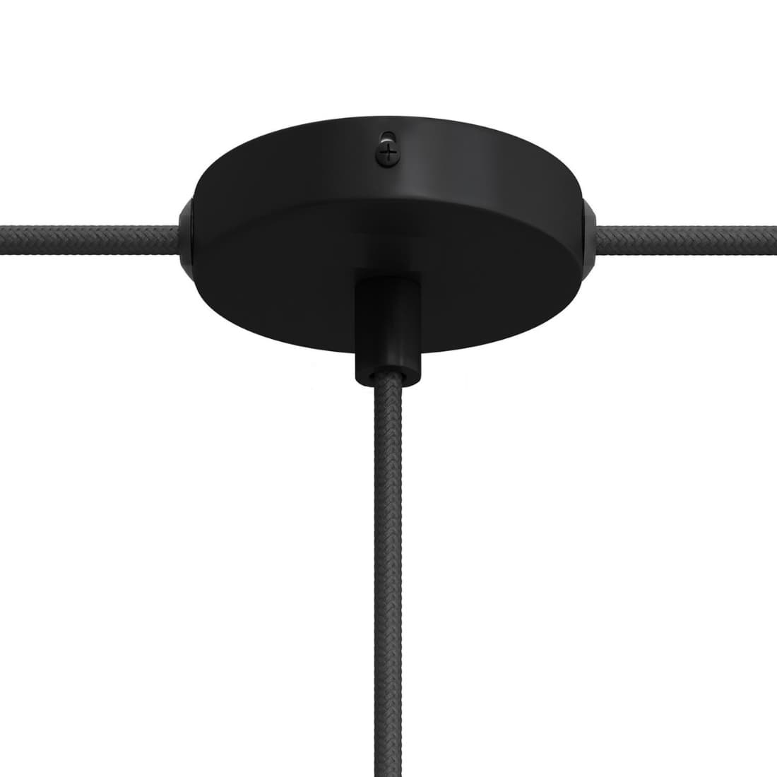Roset Loft - Baldakin Til Lampe - Creative Cables - Sort - Ø80mm - Med Sidehuller