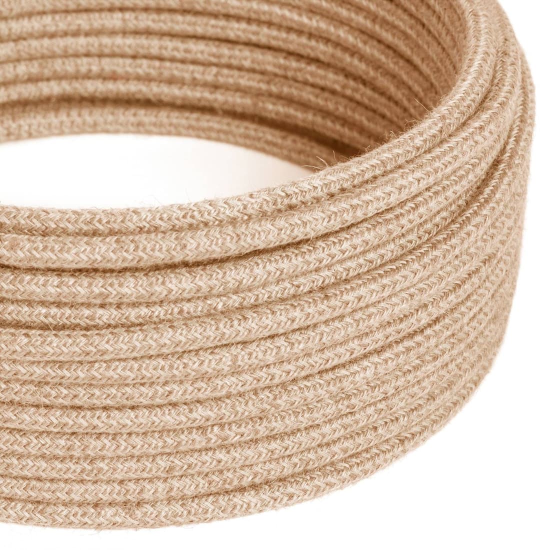 Stofledning I Jute - Creative Cables - 5 Meter - 3x0.75mm2