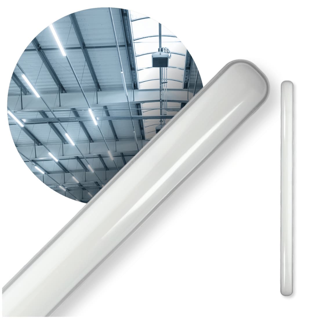 120cm Fladt LED Armatur - Gennemfortrådet - 6000K - 36W - 4320lm - IP65