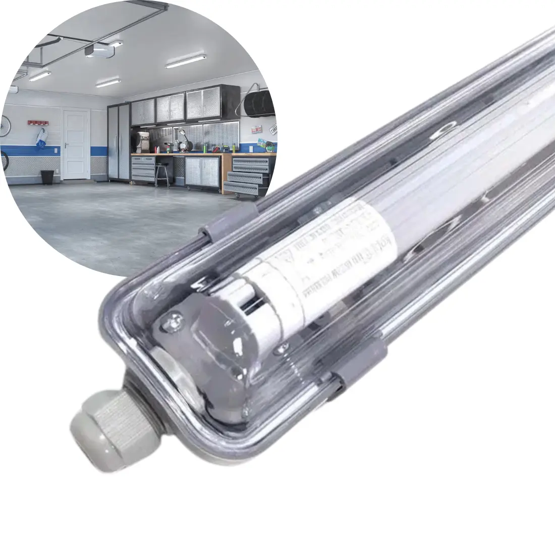 LED Industriarmatur - 150cm - IP65 - 4000K - 3520lm - 22W - Single LED armatur