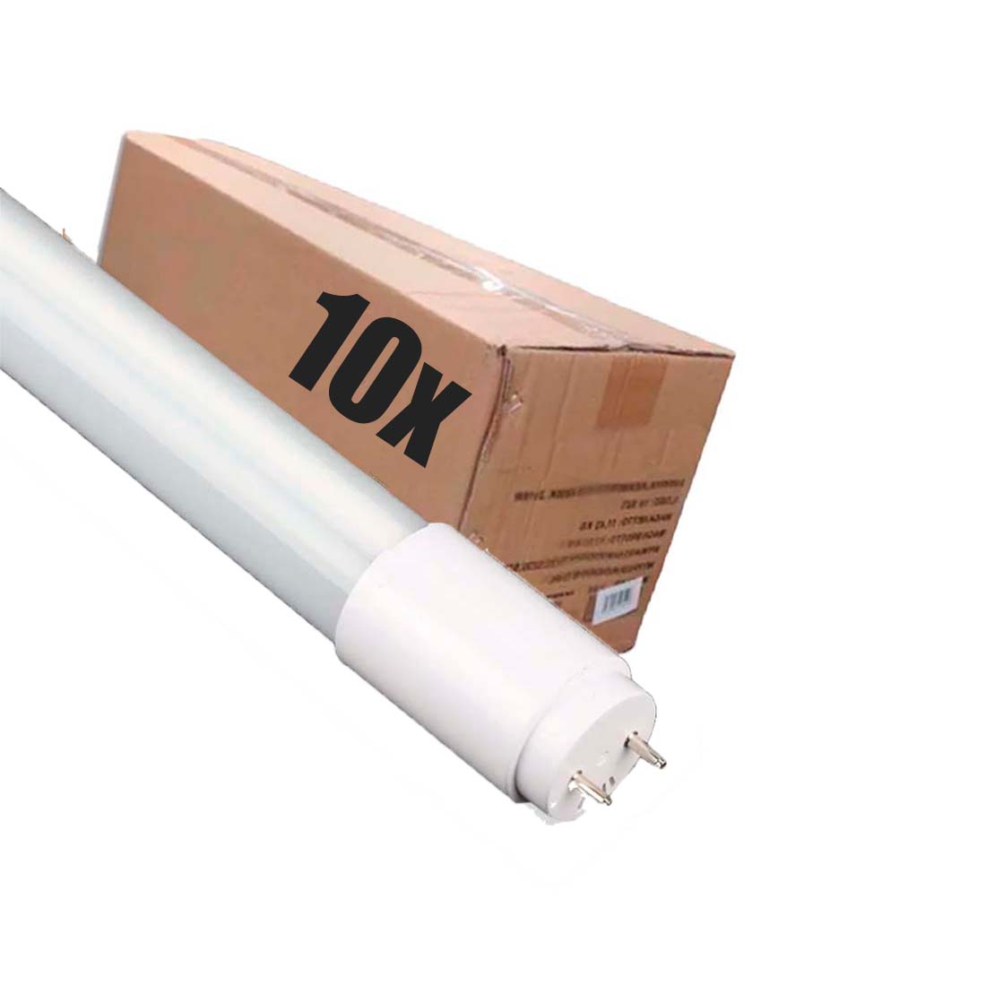 LED Lysstofrør - 10-Pak - 120cm - T8 - 4000K - 2880 lm - 18W - Premium