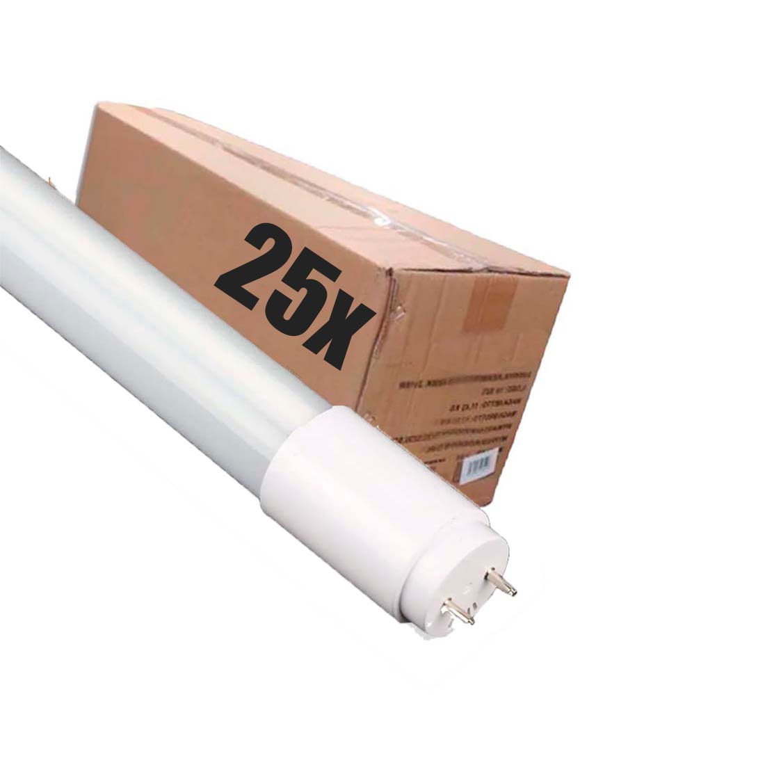 LED Lysstofrør - 25-Pak - 120cm - T8 - 4000K - 2880lm - 18W - Premium