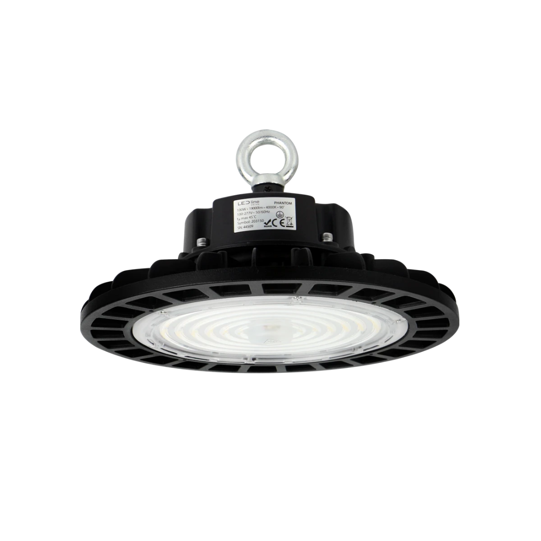Industrilampe - LED High Bay - 70W - 4000K - 13300lm - 1-10V dæmpning