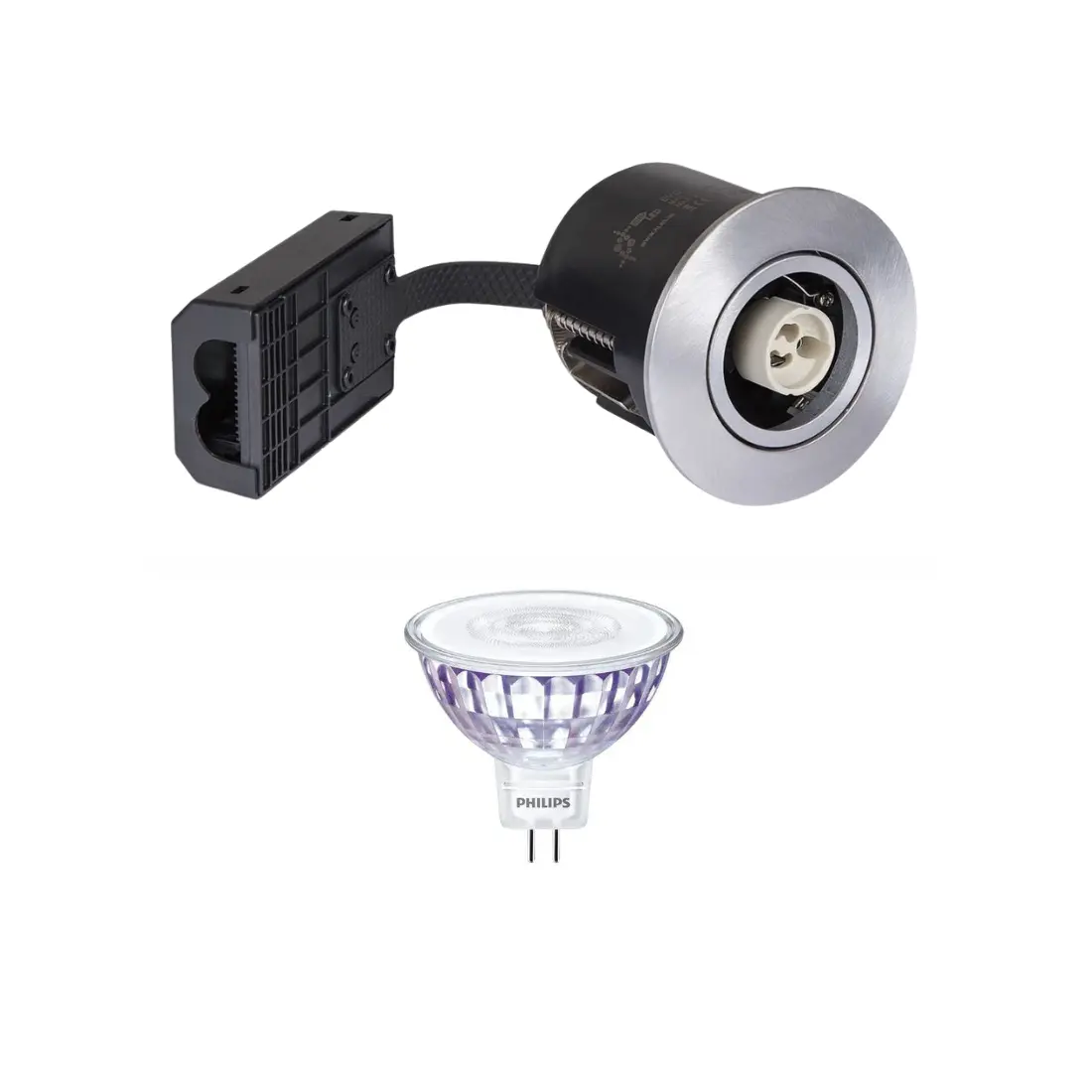 12V LED Spot - Inkl. MR16 / GU5.3 - VENTA - Børstet Alu - 3000K