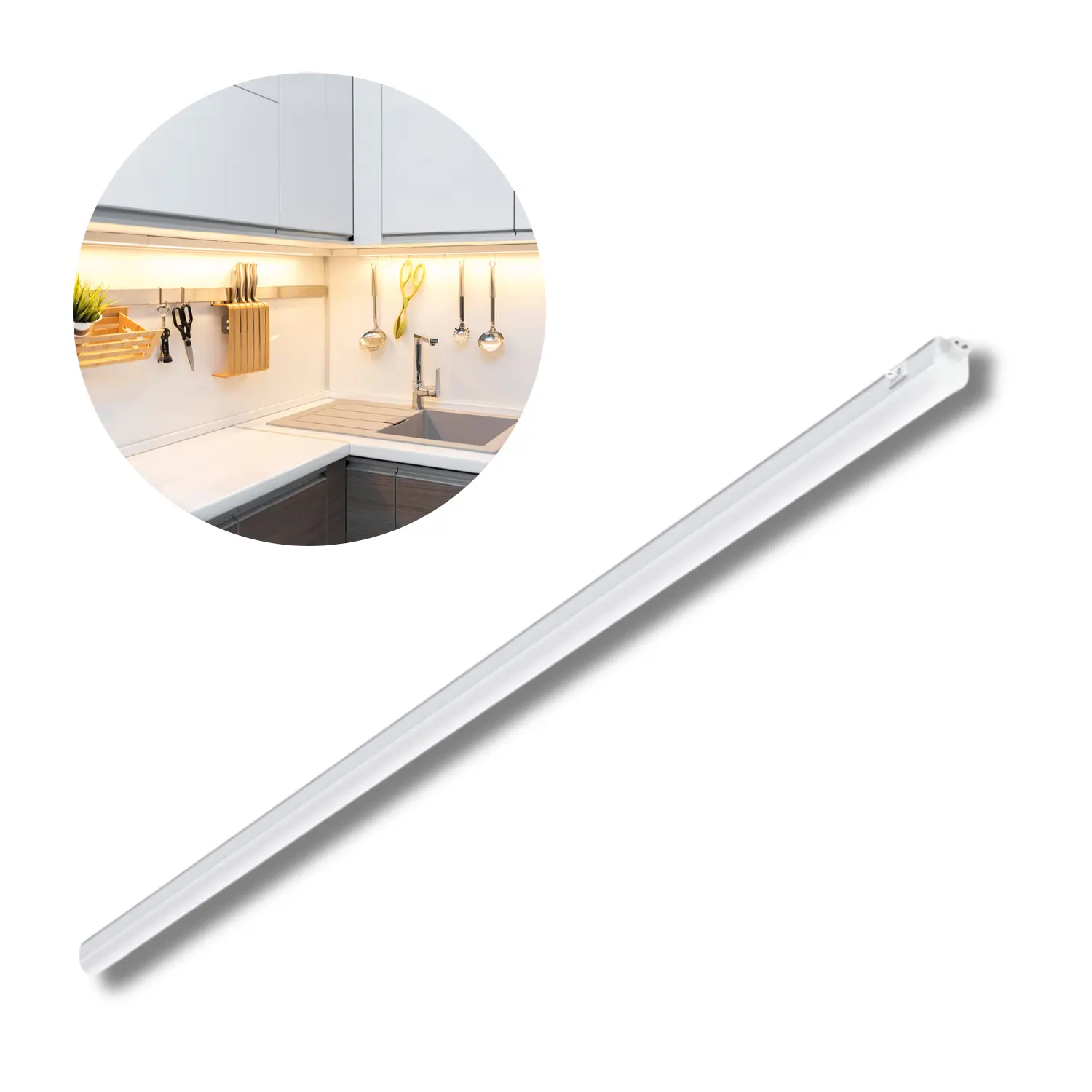 Underskabsarmatur - 16w - 120cm - CCT - Hvid