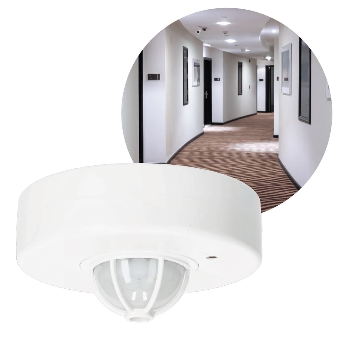 Bevægelsessensor 12m - 360Â° - Hvid - Indendørs - LX06
