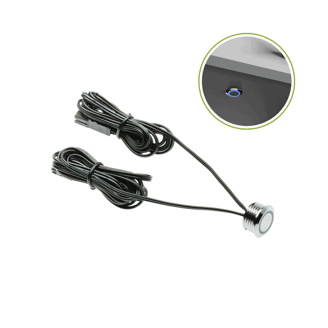 Touch Switch - Dæmpbar - 12V - Max 20W - Chrome
