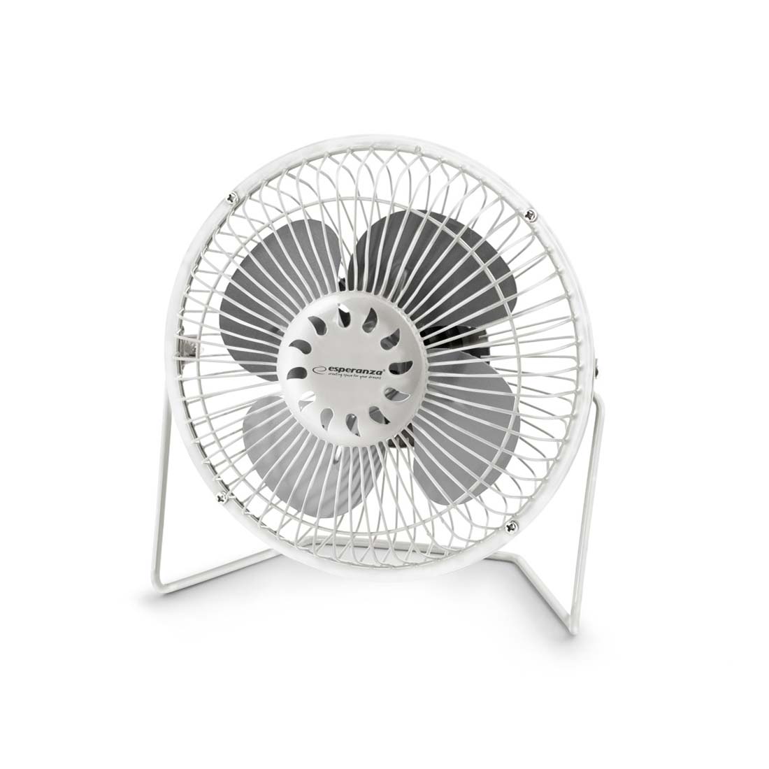 USB Ventilator - Støjsvag - Hvid - Ø18cm - Bord Ventilator