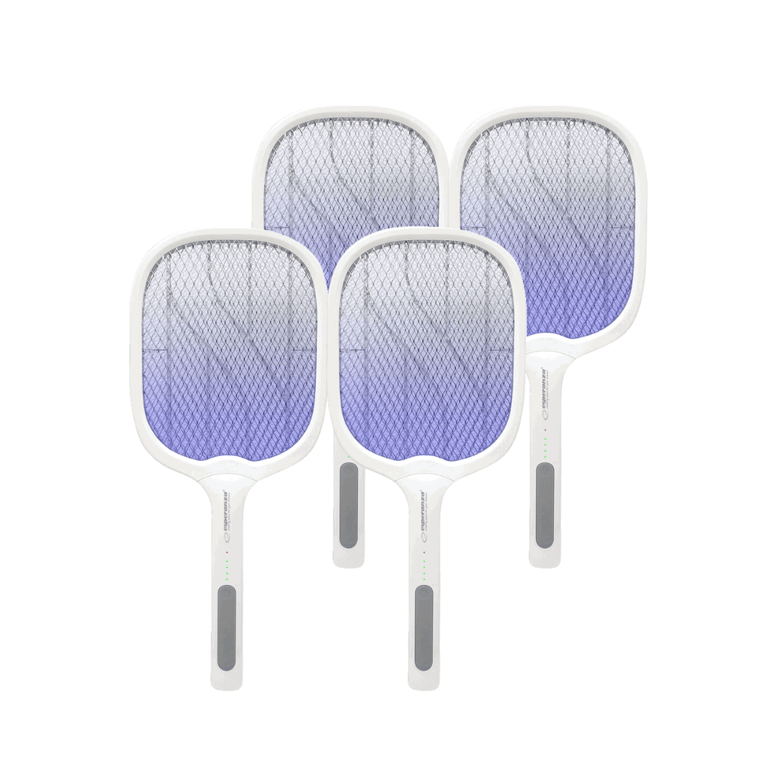 Elektrisk Fluesmækker - 4 stk. - Genopladelig - UV Insektlampe - 3500V