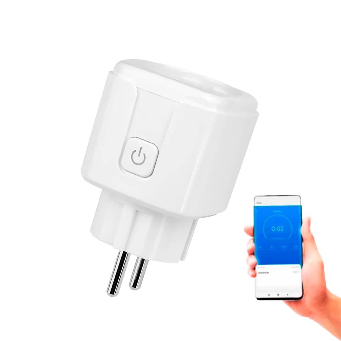 WiFi Stikkontakt med energimåler - Smart Plug - Elmåler til stikkontakt - 16A - Hvid
