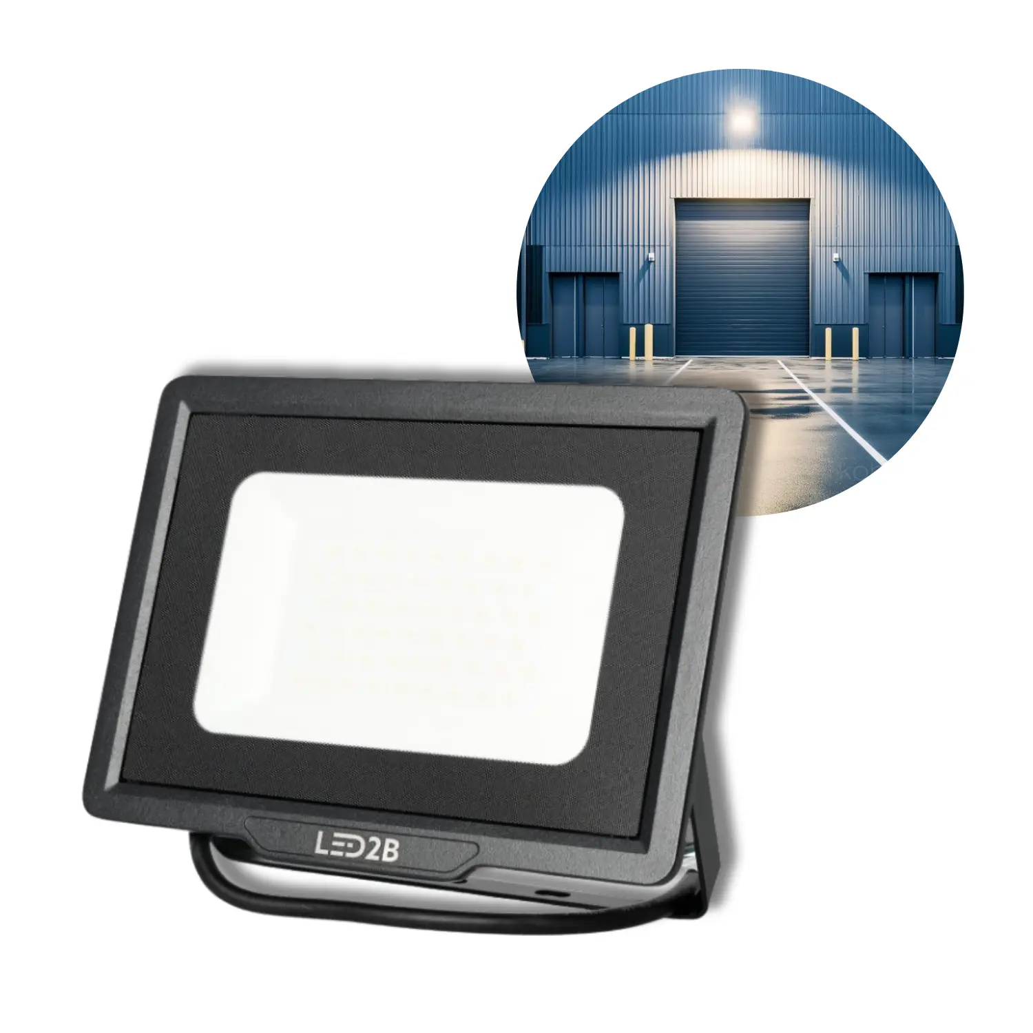 LED Projektør - 6500K - 8500lm - 100W - IP65 - LED2B MH - Sort