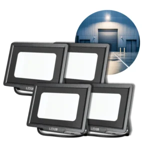 LED projektør - 4-Pak - 4000K - 4250lm - 50W - IP65 - LED2B MH - Sort