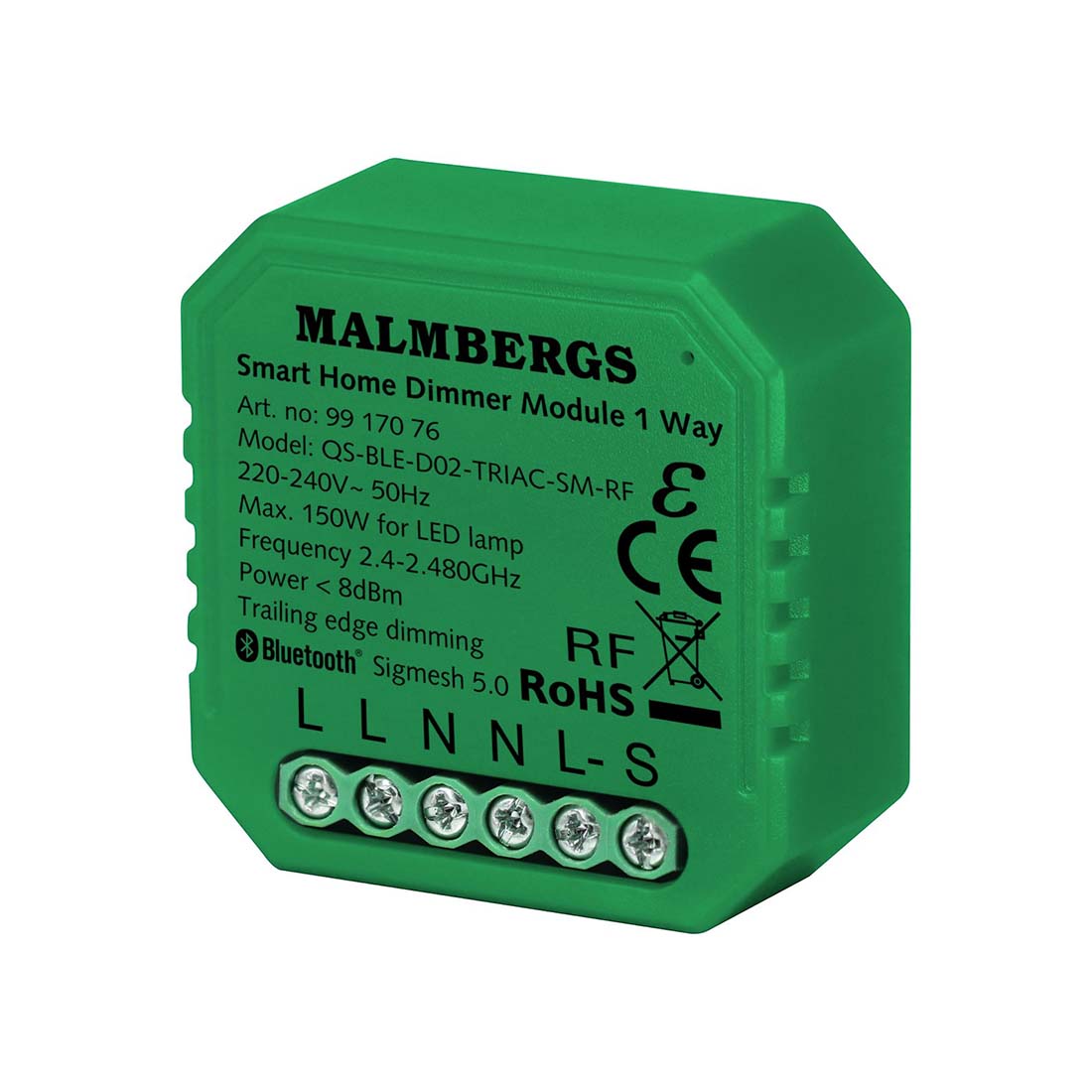Bluetooth LED Lysdæmper - App Styring - 1 Udgang - 1-150W