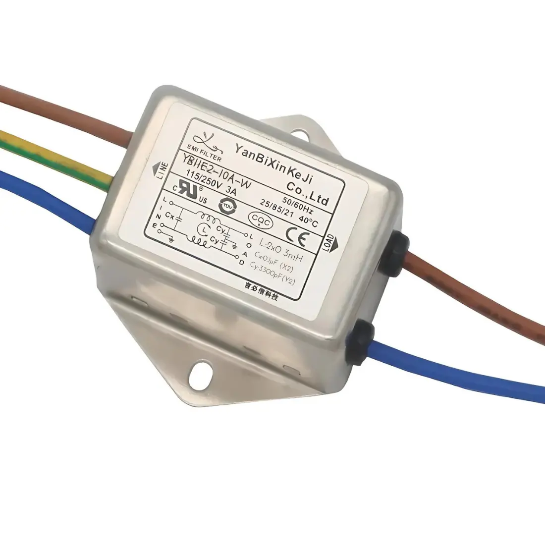 EMI Filter - Støjfilter - 10A - 115-250V