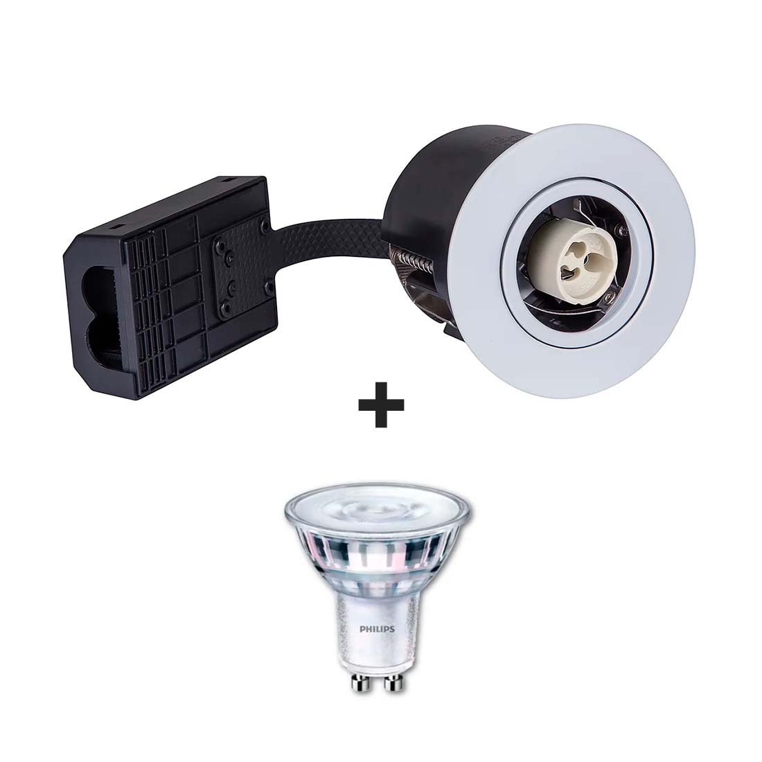 LED Spot - Philips Gu10  - VENTA - Mat. Hvid - 230V (Dæmpbar)