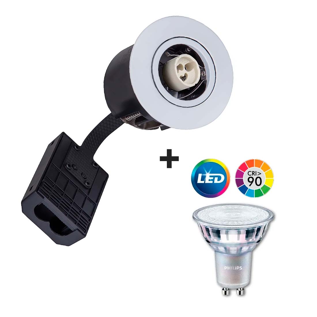 LED Spot - Philips Ra90 - VENTA - Mat Hvid - Gu10 230V (Dæmpbar)