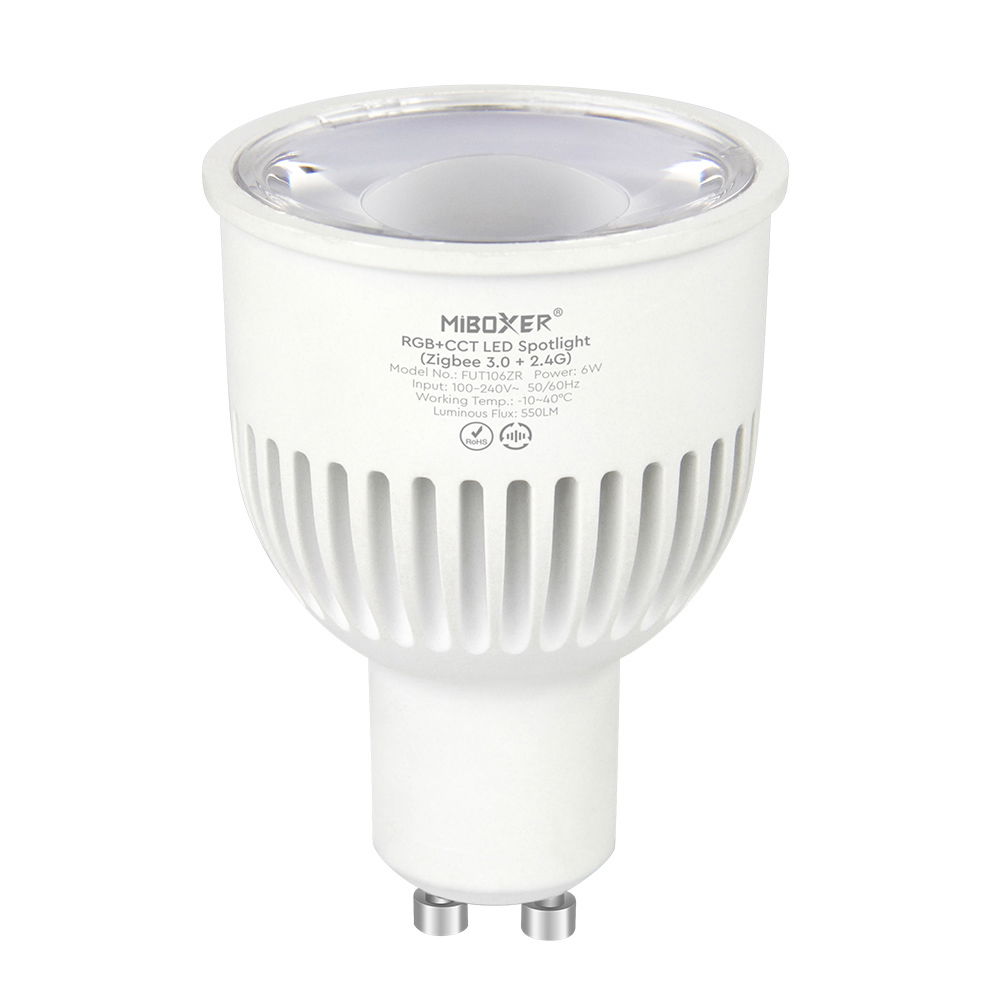 GU10 LED - 6W - RGB+CCT - Zigbee 3.0 + 2.4G - Hue Kompatibel (FUT106ZR)