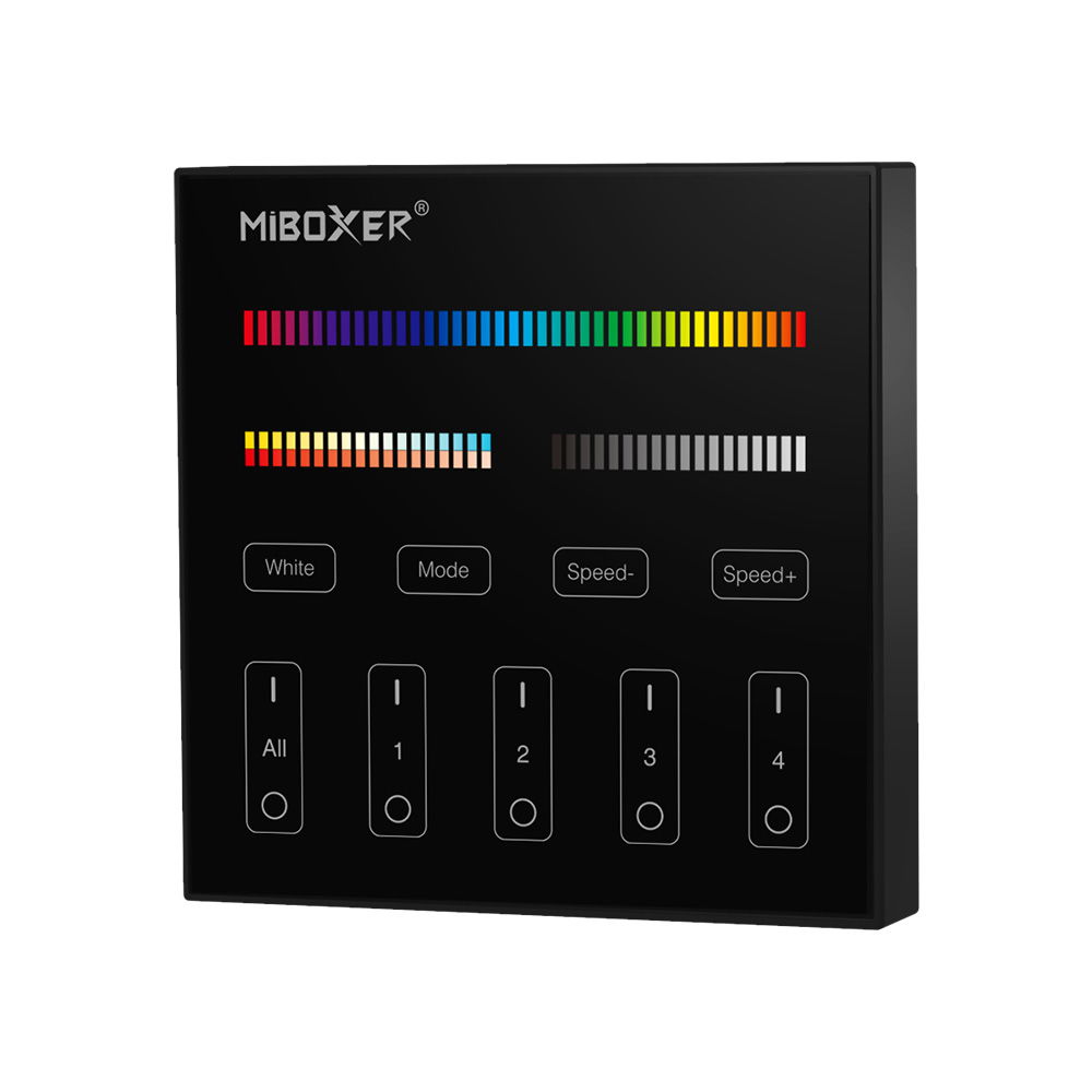 Smart Light Touch - Sort - Vægpanel - 4 zoner - 16 mio. farver