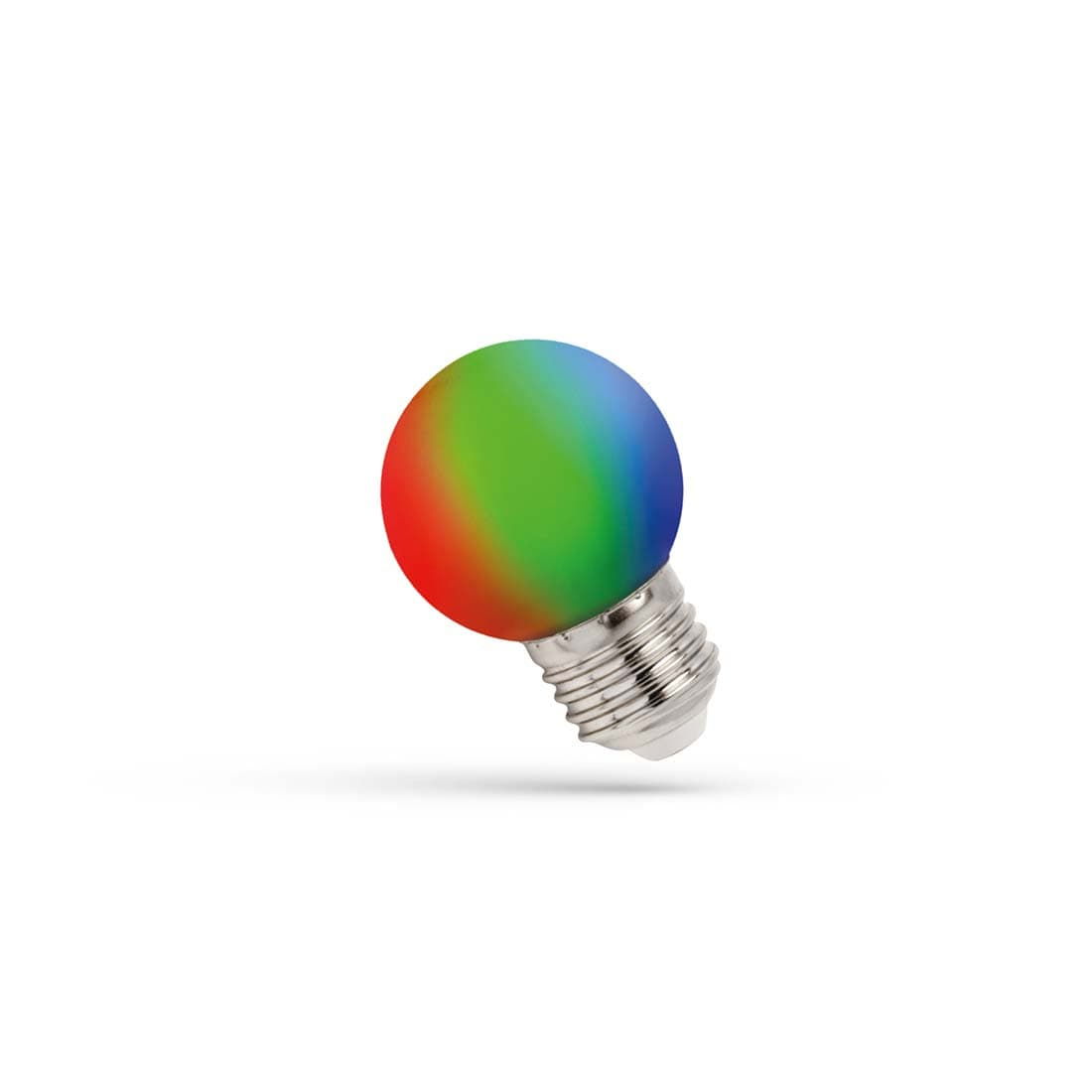 E27 LED - RGB Farvet lys - 260° - 230V - 1W