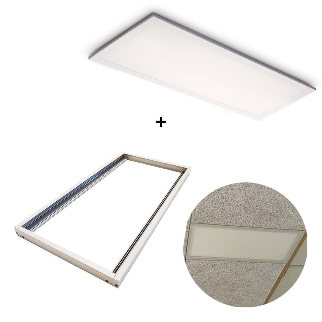 LED Panel 30x60 - 4000K - 3120lm - 25W - NELIO G2 - Inkl. Troldtektramme - Hvid