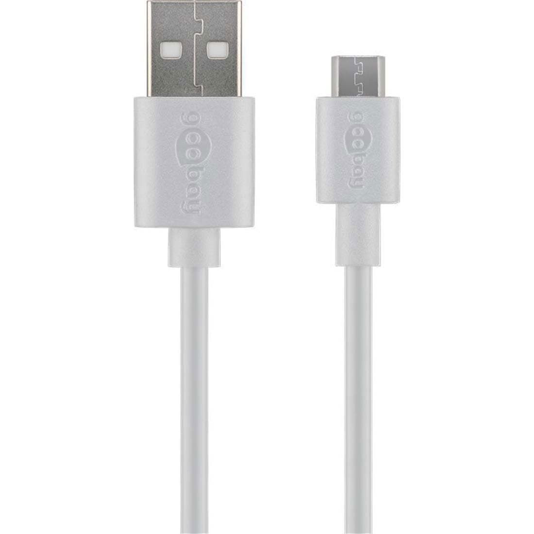 Micro USB Kabel - 2.5A - 1m - USB A - Hvid (77527)