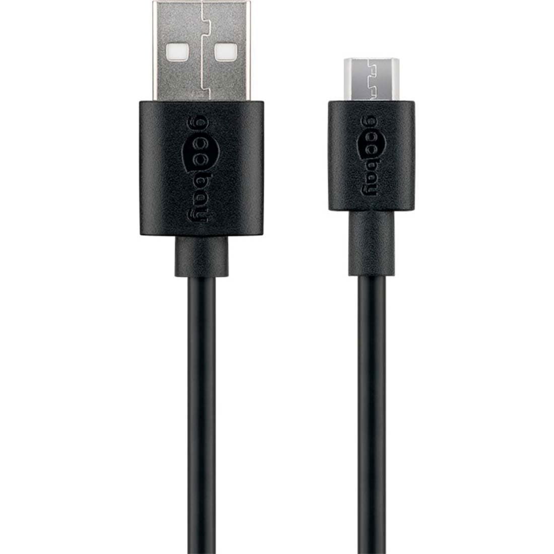 Micro USB Kabel - 2.5A - 1m - USB A - Sort  (72227)