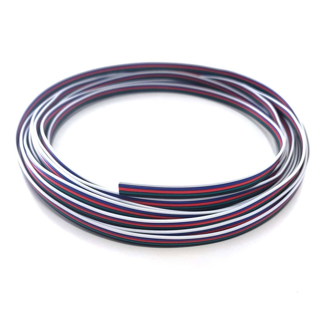 RGBW Kabel - 5m - Ledning til LED SMD Strips - 12-24V (4974)