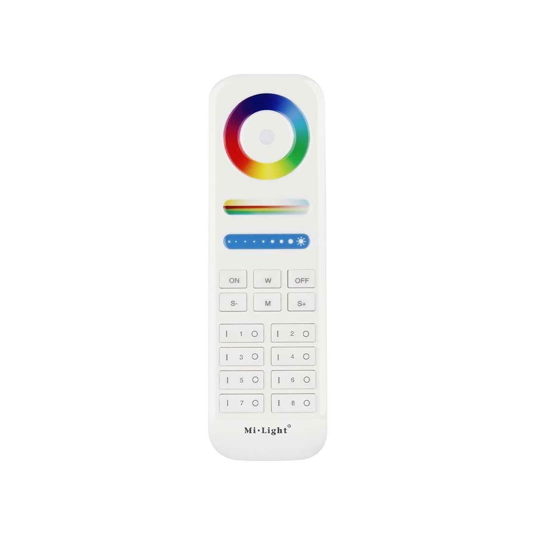 Mi-Light Fjernbetjening - RGB+CCT - 8 Zoner - Hvid - FUT089S