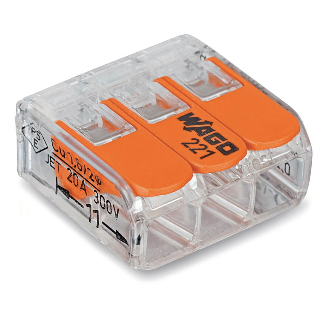 Wago transparent samlemuffe 3 x 0,14-4mm2