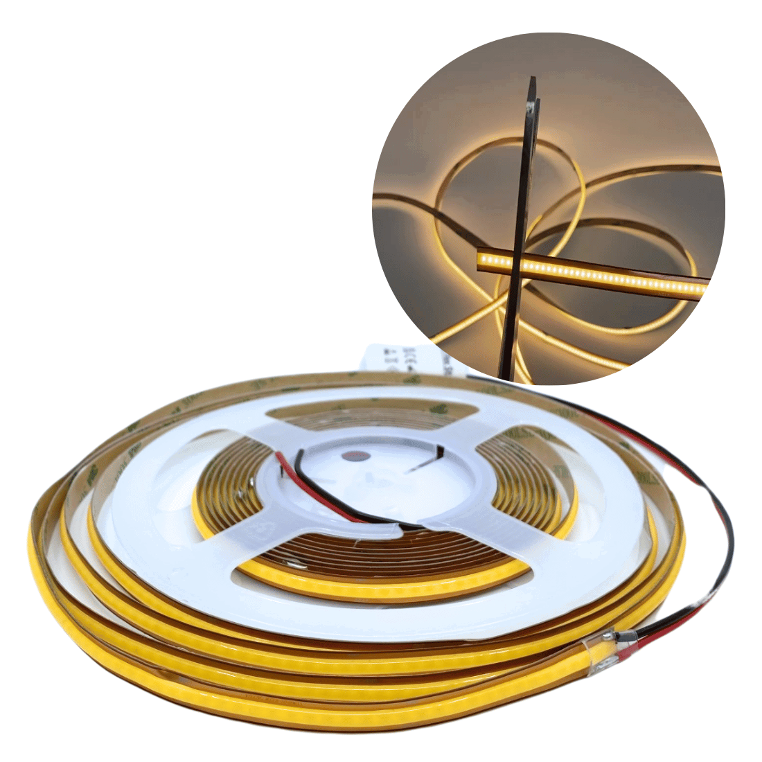 COB LED strip - FREECUT - 13W/m - 12V - 3000K - 1170lm/m - 5m