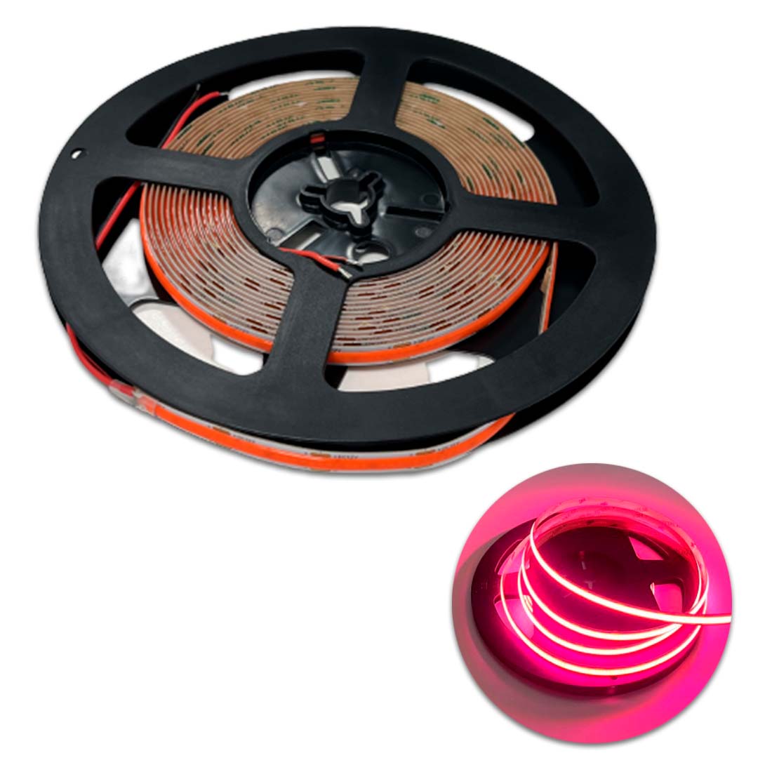 COB LED Strip 12V - 5m - Pink - 8mm - IP20 - Dæmpbar
