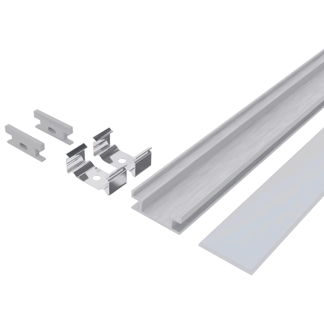 1m Aluprofil til indbygning i gulv - Op til 10mm LED strip