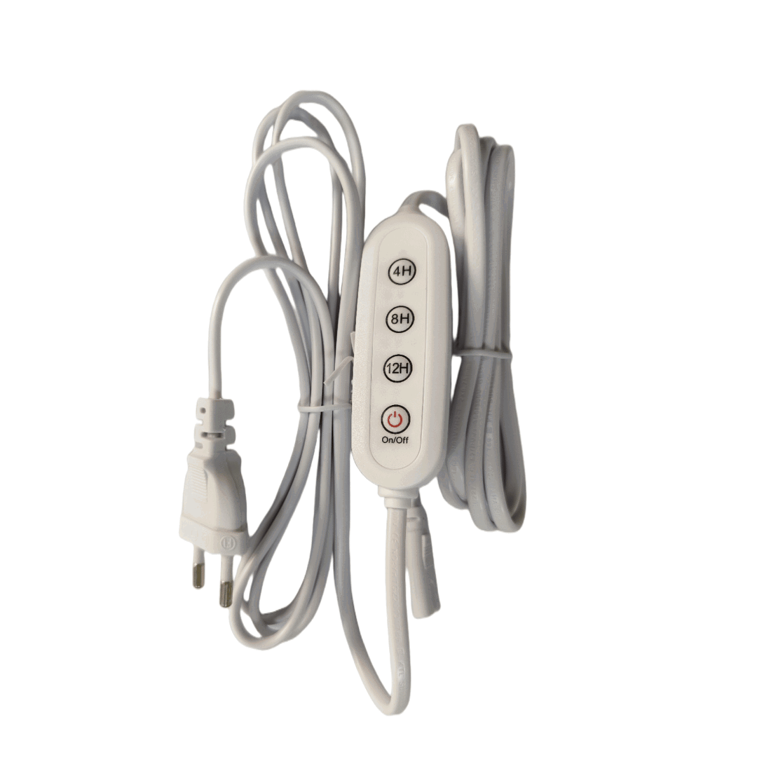 Strømkabel med controller - 3m - Til Grolys - Hvid - Max 200W