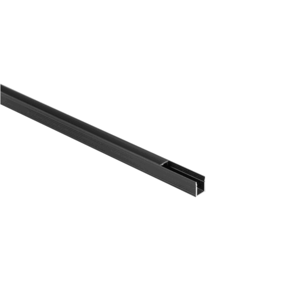 1m Aluprofil med diffuser - 7,8x9mm - Sort - Til LED strip