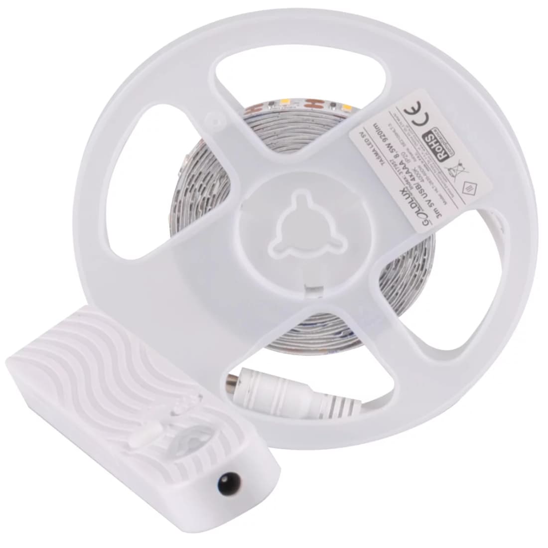 LED strip med sensor og batteri til skabe - 3m - 4000K