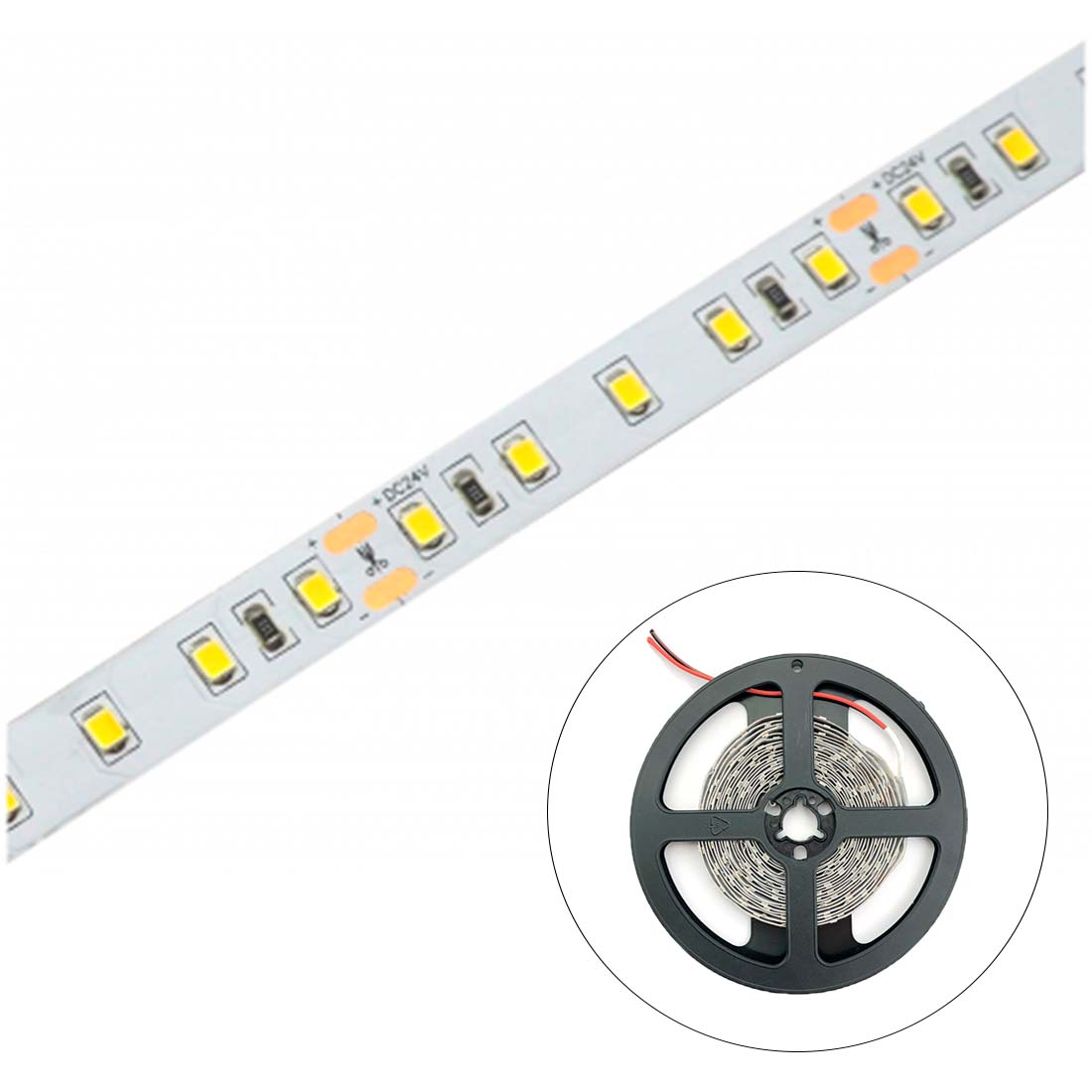 LED Strip SMD - 10mm - IP20 - 24V - 3000K - 90 LED/m - 18W/m - 5m