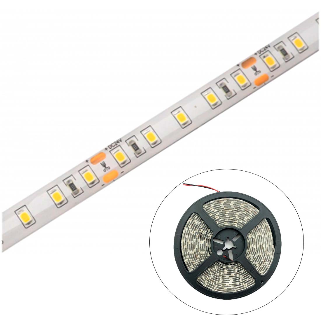 Udendørs LED Strip SMD - 10mm - IP65 - 24V - 4000K - 90 LED/m - 18W/m