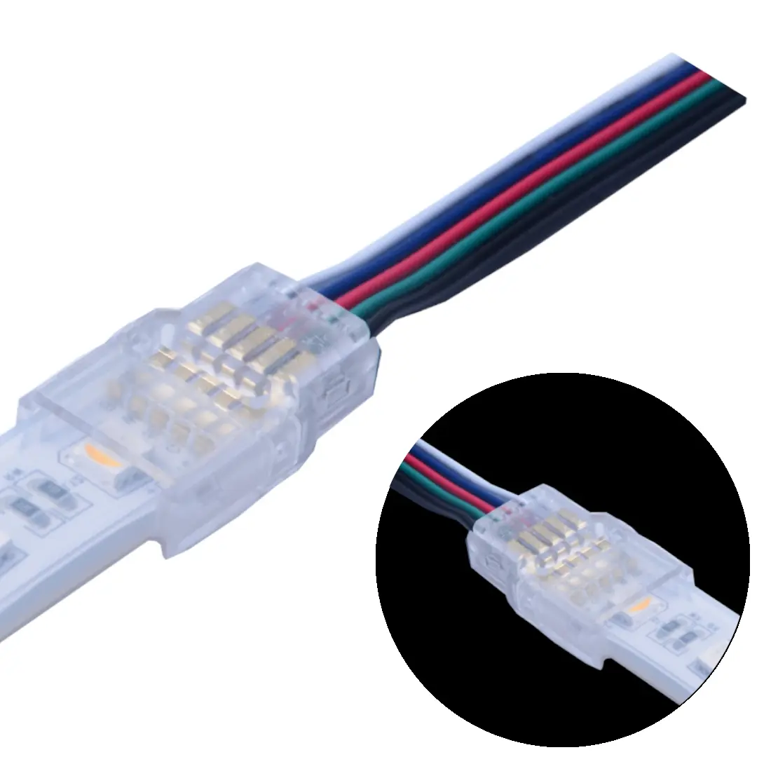 Kabel connector 150mm RGBW 4 in 1, 12mm